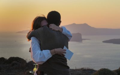 ‘It’s Written In The Stars’ Proposal In Santorini