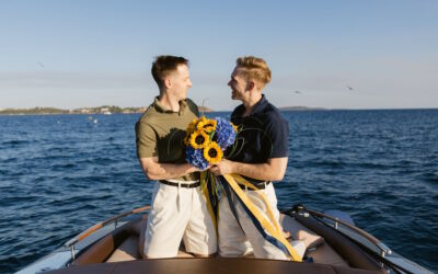 A Sunset LGBTQ Proposal on a Riva Yacht along the Athenian Riviera
